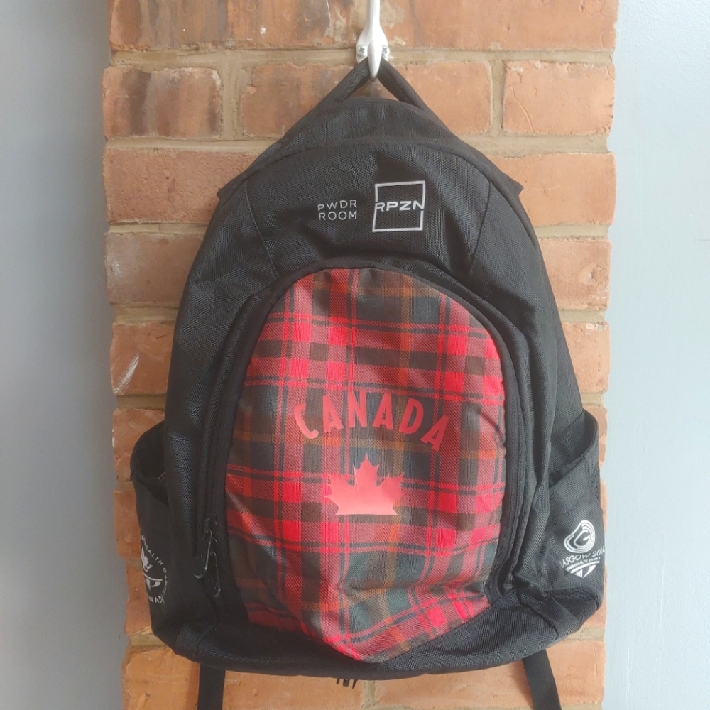 2014 Official Team Canada Commonwealth Games Backpack In Black/Red